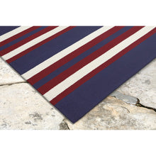 Liora Manne Portsmouth Nautical Strp Indoor/Outdoor Rug Americana 24"X36"