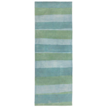 Liora Manne Piazza Stripes Indoor Rug Sea Breeze 27"X10'