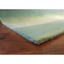 Liora Manne Piazza Stripes Indoor Rug Sea Breeze 8' RD