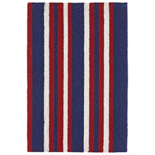 Liora Manne Portsmouth Nautical Strp Indoor/Outdoor Rug Americana 20"X30"