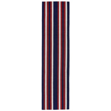 Liora Manne Portsmouth Nautical Strp Indoor/Outdoor Rug Americana 24"X8'