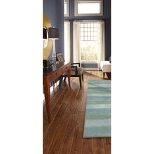 Liora Manne Piazza Stripes Indoor Rug Sea Breeze 27"X8'