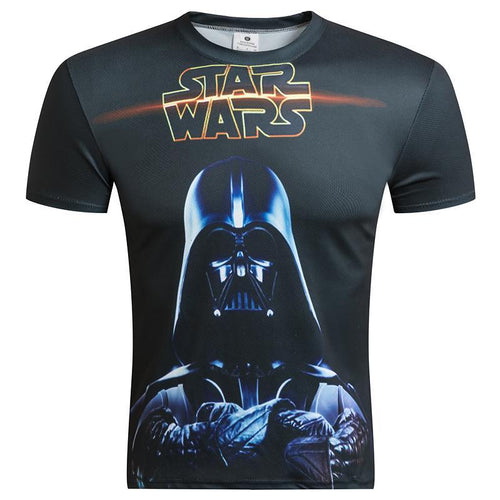 2016 New Short Sleeve Male Tees Summer Camisetas Fashion Brand clothing Star Wars/Deadpool/Darth Vader men 3D T Shirt fitness