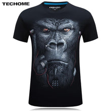 Brand 3D T Shirt Men Hip Hop T-shirt 5XL 6XL Plus Size Mens Funny T Shirts Luxury Brand Camiseta Animals Print Tee Shirt Homme