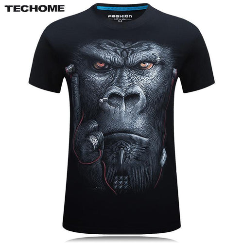 Brand 3D T Shirt Men Hip Hop T-shirt 5XL 6XL Plus Size Mens Funny T Shirts Luxury Brand Camiseta Animals Print Tee Shirt Homme