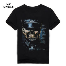 3D Printed Skull Floral T-shirt for men Newest Fashion Designed Tees Tops Punk Rock Style Cotton Man t shirt Plus Size,YK UNCLE
