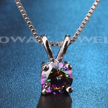 LOWAY Classic Permanent 2 Carat Solitaire Hearts and Arrows Cubic Zirconia Pendant Necklace Fine Jewelry for Women XL1804