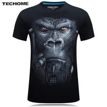 Brand 3D T Shirt Men Hip Hop T-shirt 5XL 6XL Plus Size Mens Funny T Shirts Luxury Brand Camiseta Animals Print Tee Shirt Homme