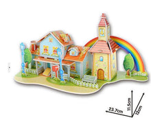 3D DIY Puzzle Jigsaw Baby toy Kid Early learning Castle Construction pattern gift For Children Brinquedo Educativo Houses Puzzle