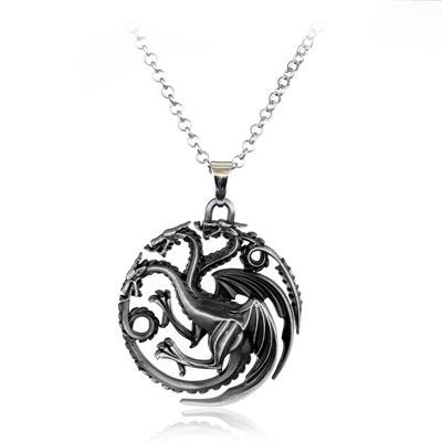 Game of Thrones Stark family lion wolf dragon deer Lannister Targaryen Stark Baratheon Arryn Greyjoy family members necklace