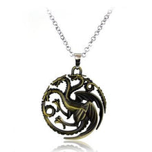 Game of Thrones Stark family lion wolf dragon deer Lannister Targaryen Stark Baratheon Arryn Greyjoy family members necklace