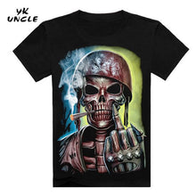 Hip Hop T shirt Men Tshirt T-shirt 3D Sickle Skulls Motorcycle Shackle Printed Casual-shirt Mens Casual Clothes Tee 3XL,YK UNCLE