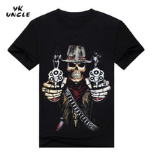 Hip Hop T shirt Men Tshirt T-shirt 3D Sickle Skulls Motorcycle Shackle Printed Casual-shirt Mens Casual Clothes Tee 3XL,YK UNCLE