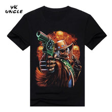 Hip Hop T shirt Men Tshirt T-shirt 3D Sickle Skulls Motorcycle Shackle Printed Casual-shirt Mens Casual Clothes Tee 3XL,YK UNCLE