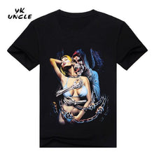 Hip Hop T shirt Men Tshirt T-shirt 3D Sickle Skulls Motorcycle Shackle Printed Casual-shirt Mens Casual Clothes Tee 3XL,YK UNCLE