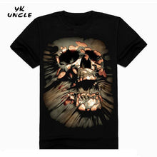 Hip Hop T shirt Men Tshirt T-shirt 3D Sickle Skulls Motorcycle Shackle Printed Casual-shirt Mens Casual Clothes Tee 3XL,YK UNCLE