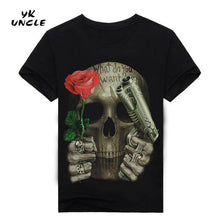 Hip Hop T shirt Men Tshirt T-shirt 3D Sickle Skulls Motorcycle Shackle Printed Casual-shirt Mens Casual Clothes Tee 3XL,YK UNCLE