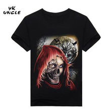 Hip Hop T shirt Men Tshirt T-shirt 3D Sickle Skulls Motorcycle Shackle Printed Casual-shirt Mens Casual Clothes Tee 3XL,YK UNCLE