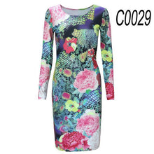 2017 Autumn Dress Pencil sheath Sexy Bodycon Dresses Female Package hip Robe Fashion Women's Sexy Club Round Neck Vintage Dress