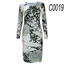 2017 Autumn Dress Pencil sheath Sexy Bodycon Dresses Female Package hip Robe Fashion Women's Sexy Club Round Neck Vintage Dress