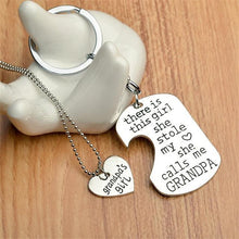 2017 There Is This Girl She Stole My Heart She Calls Me DADDY MOMMY MOM GRANDMA GRANDPA Heart Necklaces & Pendants Keychain