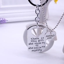 2017 There Is This Girl She Stole My Heart She Calls Me DADDY MOMMY MOM GRANDMA GRANDPA Heart Necklaces & Pendants Keychain