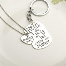 2017 There Is This Girl She Stole My Heart She Calls Me DADDY MOMMY MOM GRANDMA GRANDPA Heart Necklaces & Pendants Keychain