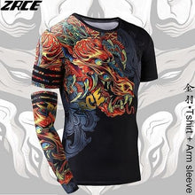 Compression Shirt Chinese Style Funny t shirts Dragon Brand Clothing 3D T shirt with Arm Sleeve  Tee Shirt Homme Workout Tshirts