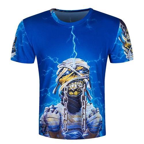 Skull poker print Men short sleeve T shirt 3d t-shirt casual breathable t-shirt plus-size tshirt homme New design ZOOTOP BEAR