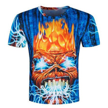 Skull poker print Men short sleeve T shirt 3d t-shirt casual breathable t-shirt plus-size tshirt homme New design ZOOTOP BEAR