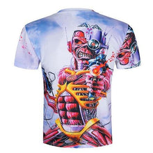 Skull poker print Men short sleeve T shirt 3d t-shirt casual breathable t-shirt plus-size tshirt homme New design ZOOTOP BEAR