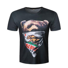 Skull poker print Men short sleeve T shirt 3d t-shirt casual breathable t-shirt plus-size tshirt homme New design ZOOTOP BEAR