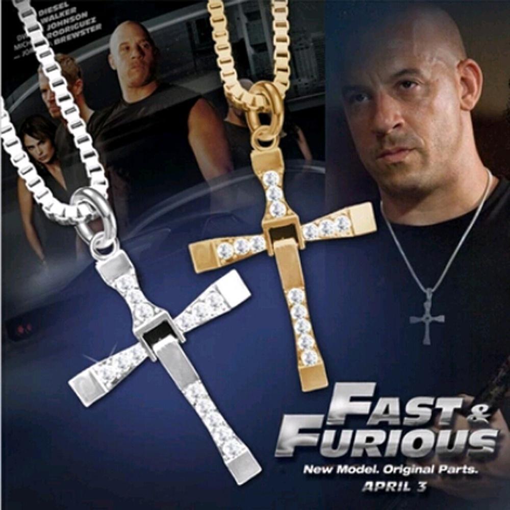 Tomtosh free shipping Fast and Furious  6  7 hard gas actor Dominic Toretto /  cross necklace pendant,gift for your boyfriend