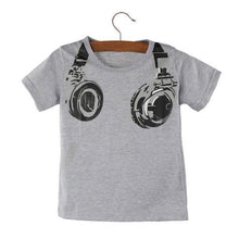 JAYCOSIN Hot Boy Kids Summer Casual Headphone Short Sleeve Tops Blouses T Shirt Tees Clothes Levert Dropship Jan11