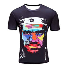 2017 Novelty 3D t shirt Men Multicolor Paint Printed Hip Hop Crewneck short Sleeve Men Women t-shirt tee tops wholesale
