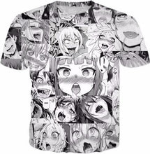2017 New Casual Hip Hop Womens/Mens t shirt Ahegao Funny Short Sleeve Funny 3D Print T-Shirt Summer Tops Tees Plus S-5XL R1033