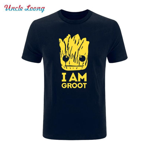 2017 Summer New Printed Guardians of the Galaxy T Shirt Men Short Sleeve Cotton I Am fashion T Shirts Top Tees Shirt