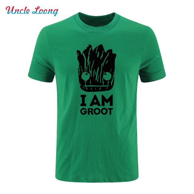 2017 Summer New Printed Guardians of the Galaxy T Shirt Men Short Sleeve Cotton I Am fashion T Shirts Top Tees Shirt