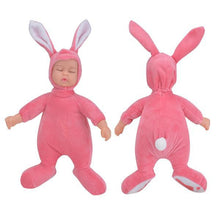 25CM Rabbit Plush Stuffed Baby Doll Simulated Babies Sleeping Dolls Children Toys Birthday Gift For Babies 5 Colors doll reborn