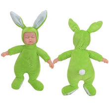 25CM Rabbit Plush Stuffed Baby Doll Simulated Babies Sleeping Dolls Children Toys Birthday Gift For Babies 5 Colors doll reborn