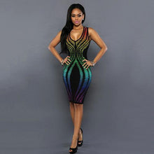 BEFORW Sexy Women Dress Fashion Casual Summer Sleeveless Dresses Office Printing Sexy Slim Tight Nightclub Party Dress Big Size