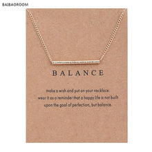 New Gold-color Balance Wood Straight Bar Alloy Clavicle snake Pendant Short Necklace