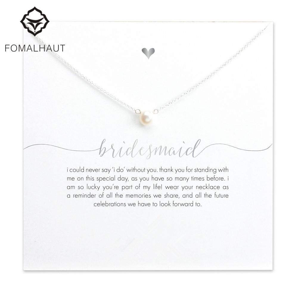 FOMALHAUT bridesmaid small imitation pearl 45cm Pendant Necklaces Clavicle Chains necklace Fashion Women Jewelry