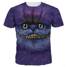 Mr.1991INC New Fashion Men/women 3d T-shirt Short Sleeve Tees Print Lovely Cheshire Cat Quick Dry Summer Tops Tees