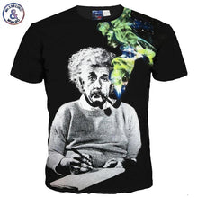 Mr.1991INC Einstein T-Shirt Summer Fashion Men/Women Summer Tshirts 3d Print Smoking Einstein Tops Tees