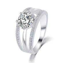 17KM Austrian Crystals Ring Rose Gold Color anelli Flower Ring bague Engagement anillos anel Rings for Women wedding ring