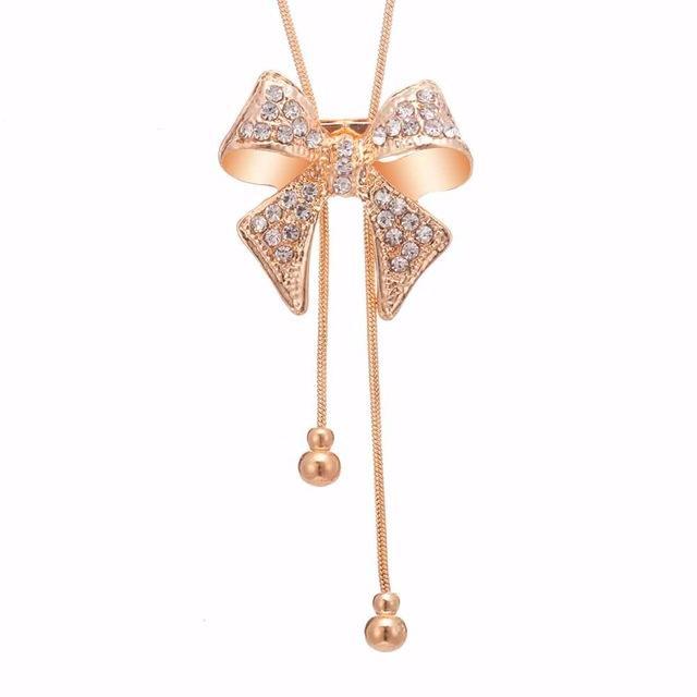 TOMTOSH fashion jewelry 2016 necklace necklace long necklace bow style for ladies decorations