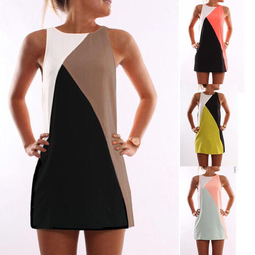 2017New Women Clothes Summer Sexy Women Sleeveless Party Dress  Cocktail Casual Mini Dress