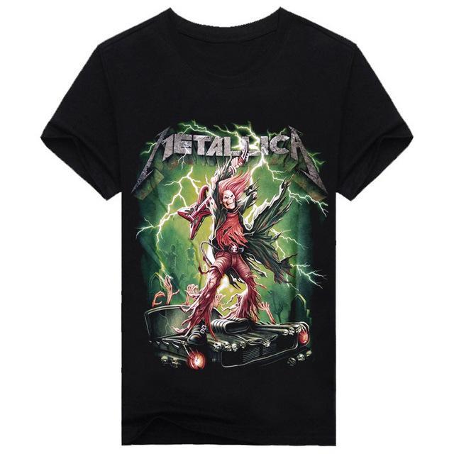 Mens Funny T Shirt Darth Vader Heavy Metal Designer T-Shirts Short Sleeve Cotton Tee Shirts Creative 