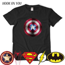 Comic LOGO Super Hero T Shirt Superman Batman Captain America the Flash Marvel Movie Men Cosplay T-Shirts superhero Geek Tee